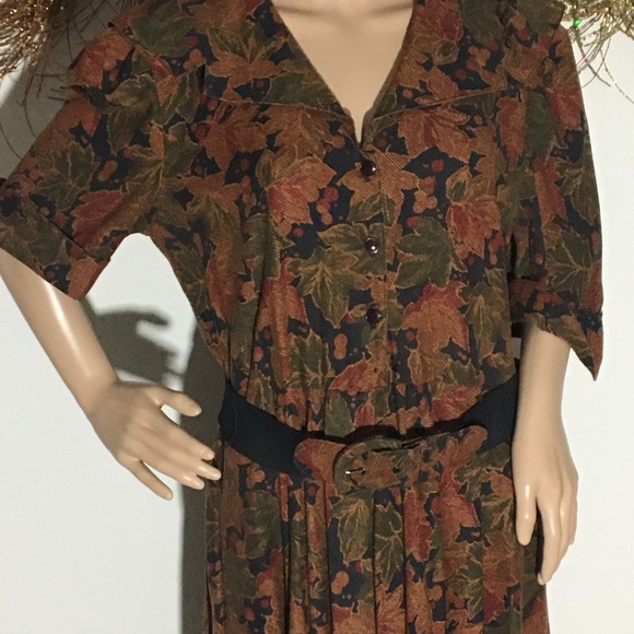 Vintage Stuart Alan Classic belted Dress Size 14 - Picture 2 of 8